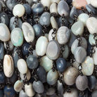 5x5-10x6mm Australian Opal plain nugget Black Gold .925 Chain by the foot 25 beads - Beadsofcambay.com