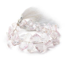 5x5-11x11mm Kunzite faceted pillow beads 6.5 inch 40 pieces - Beadsofcambay.com