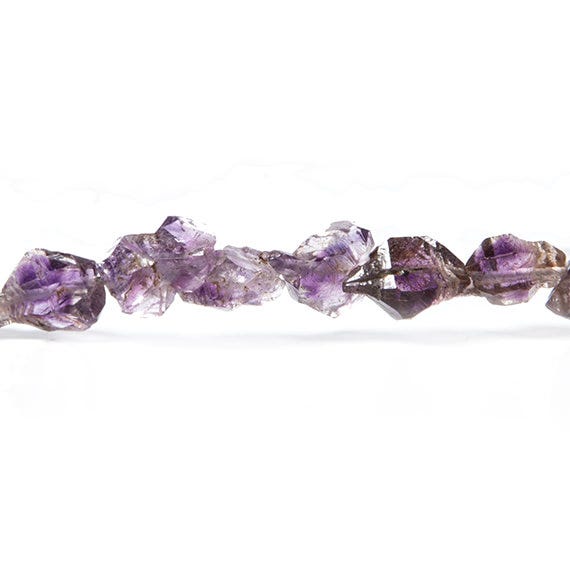 5x5-6x4mm Double Terminated Amethyst natural crystal Beads 15.5 in. 68 pcs - Beadsofcambay.com