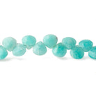 5x5-6x6mm Amazonite faceted petite heart beads 7.75 inch 50 pieces A - Beadsofcambay.com