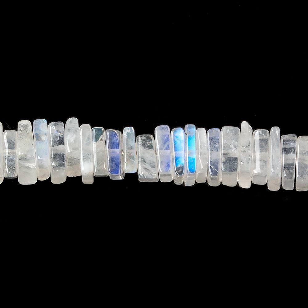 5x5-6x6mm Rainbow Moonstone Plain Square Heshi Beads 16 inch 278 pcs - Beadsofcambay.com