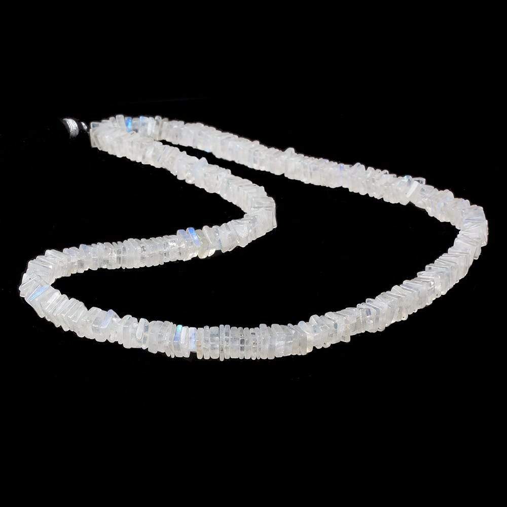 5x5-6x6mm Rainbow Moonstone Plain Square Heshi Beads 16 inch 278 pcs - Beadsofcambay.com