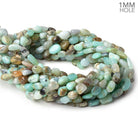 5x5-9x5mm Blue Peruvian Opal plain nuggets 15 inch 49 beads 1mm drill hole - Beadsofcambay.com