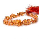 5x5-9x9mm Mandarin Spessartite Garnet heart briolette beads 8 inch 65 pieces - Beadsofcambay.com