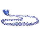 5x5-9x9mm Tanzanite Straight Drilled Faceted Heart Beads 16 inch 62 pcs - Beadsofcambay.com