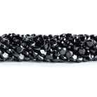 5x5mm Black Spinel Bezel Faceted Heart Beads 13.5 inch 67 pieces A Grade - Beadsofcambay.com