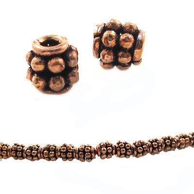 5x5mm Copper Spacer Double Rondelle *DISCONTINUED* - Beadsofcambay.com