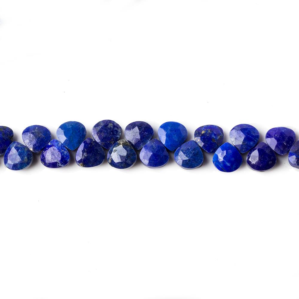 5x5mm Lapis Lazuli Heart Micro-Briolette Beads 6 inch 54 pieces - Beadsofcambay.com