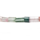 5x6-11x7mm Multi Color Tourmaline plain tube beads 16 inch 37 pieces A Grade - Beadsofcambay.com