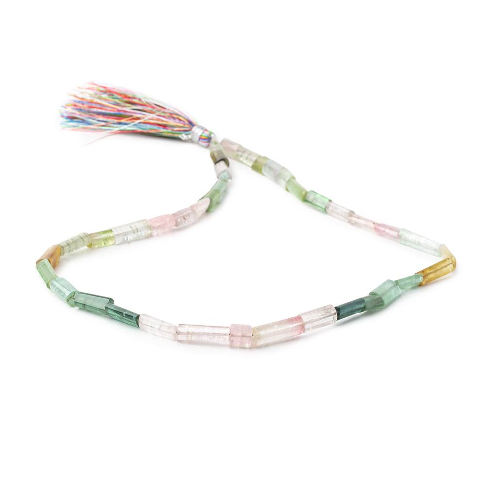 5x6-13x4mm Afghani Tourmaline Natural Tube Beads 16 inch 39 pieces AA - Beadsofcambay.com