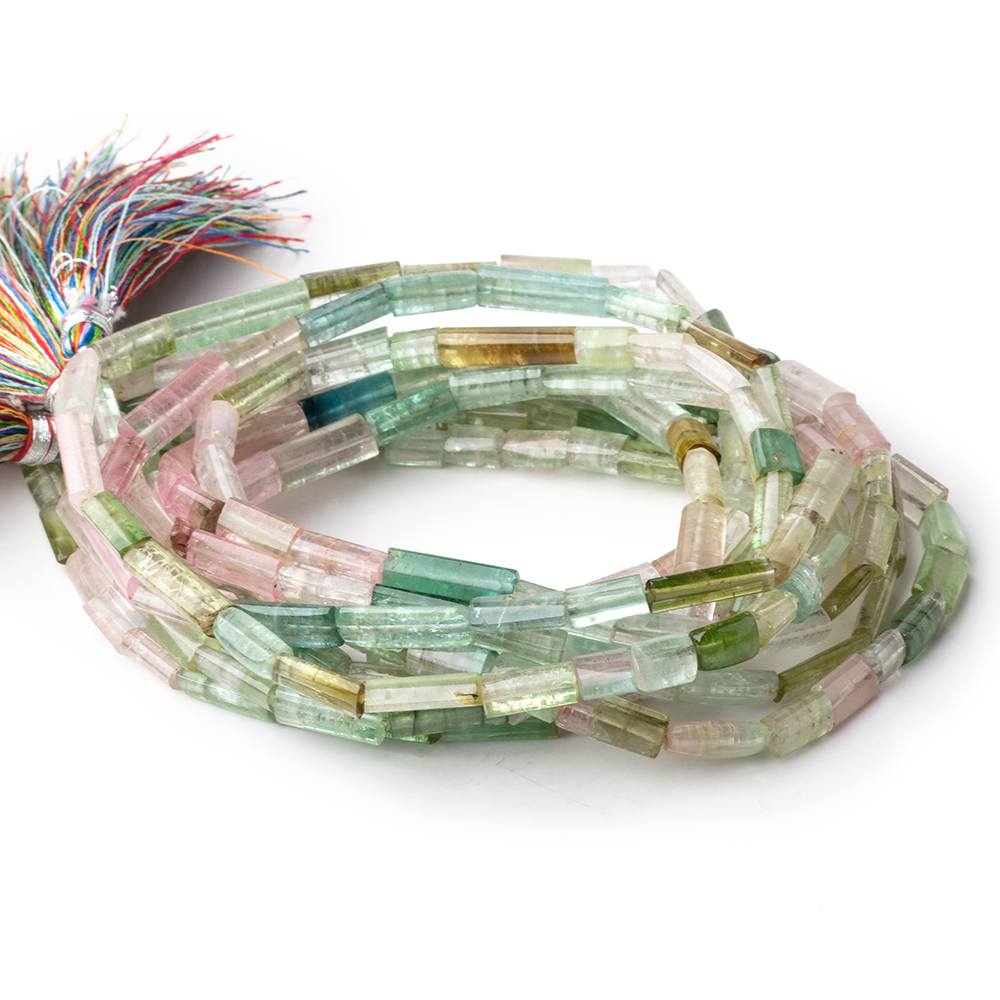 5x6-13x4mm Afghani Tourmaline Natural Tube Beads 16 inch 39 pieces AA - Beadsofcambay.com