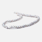 5x6-5x7mm Rosé Silver Baroque 2.5mm Large Hole Pearls 15 inch 66 pieces - Beadsofcambay.com