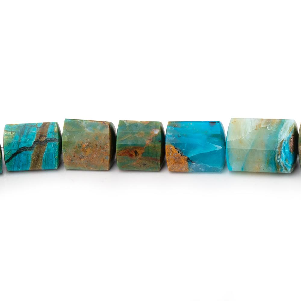 5x7-11x8.5mm Blue Peruvian Opalina Faceted Trillion Beads 16 inch 51 pieces AAA - Beadsofcambay.com