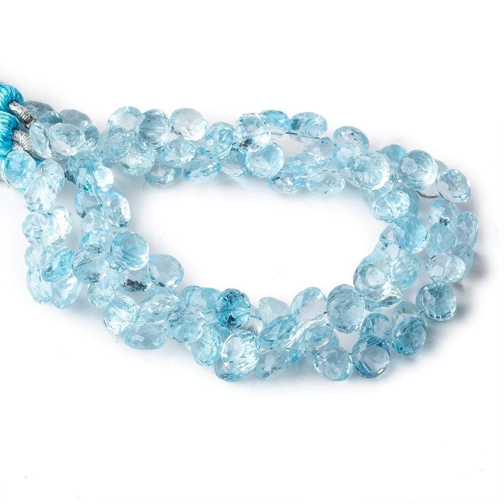5x7-6x7mm Sky Blue Topaz Candy Kiss 8 inch 55 beads - Beadsofcambay.com