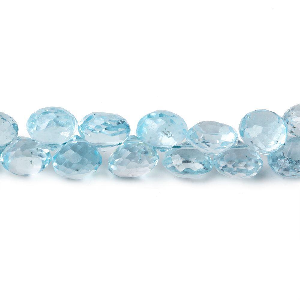 5x7-6x7mm Sky Blue Topaz Candy Kiss 8 inch 55 beads - Beadsofcambay.com