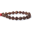 5x8x8mm Copper Bead Cap Pyramid Shape With Granulation 8 inch 40 pcs - Beadsofcambay.com