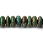 6-10mm Blue Peruvian Opal plain rondelle beads 20 inch 121 pieces AA - Beadsofcambay.com