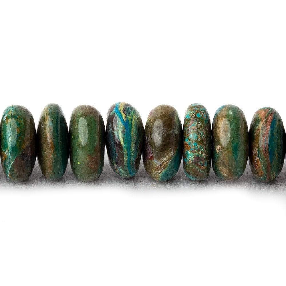 6-10mm Blue Peruvian Opal plain rondelle beads 20 inch 121 pieces AA - Beadsofcambay.com