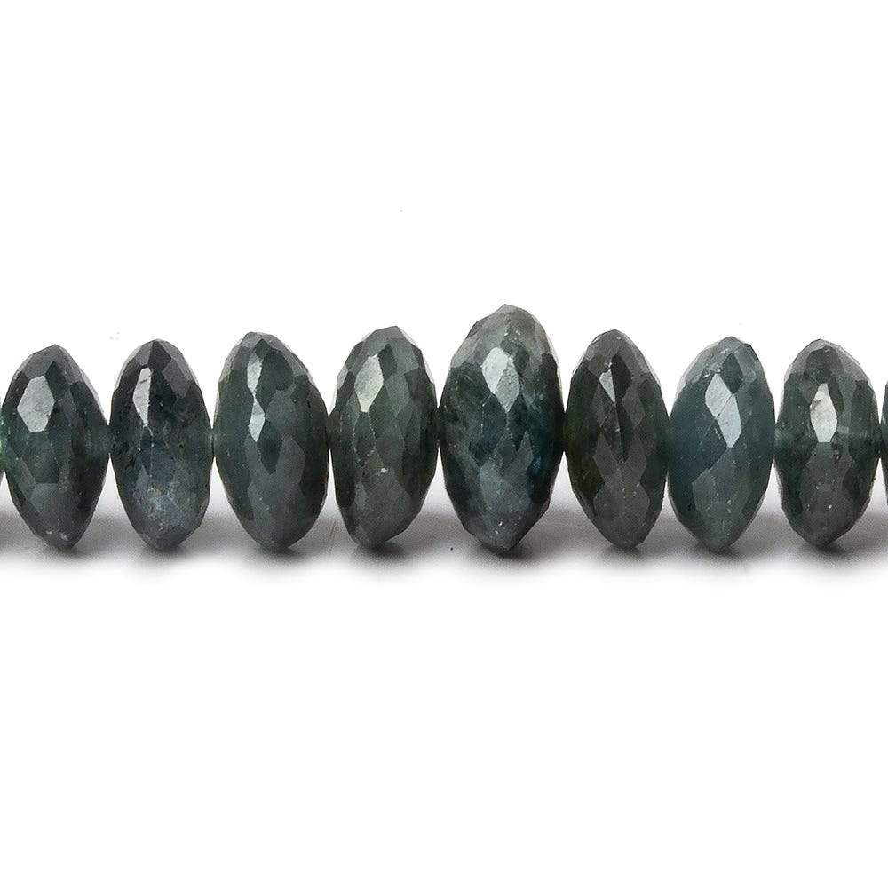 4-11mm Blue Sapphire German Faceted Rondelles 16 inch 142 pieces - Beadsofcambay.com