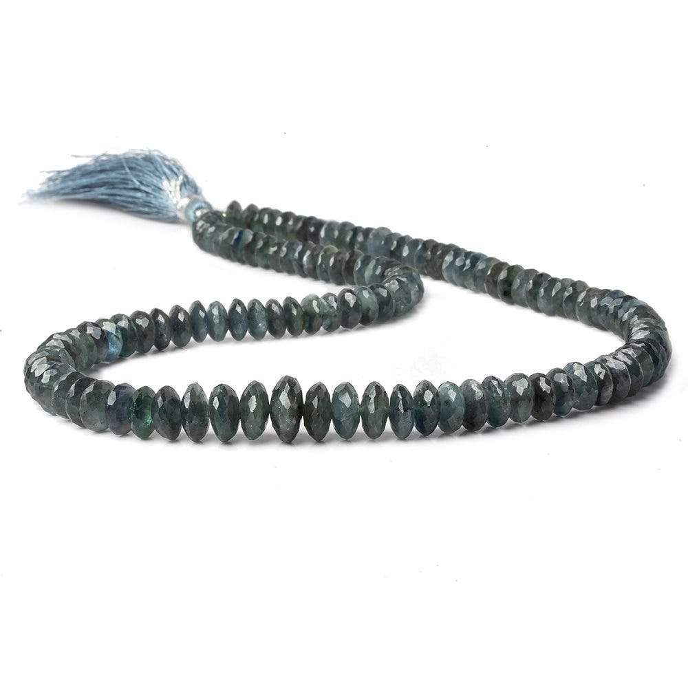 4-11mm Blue Sapphire German Faceted Rondelles 16 inch 142 pieces - Beadsofcambay.com