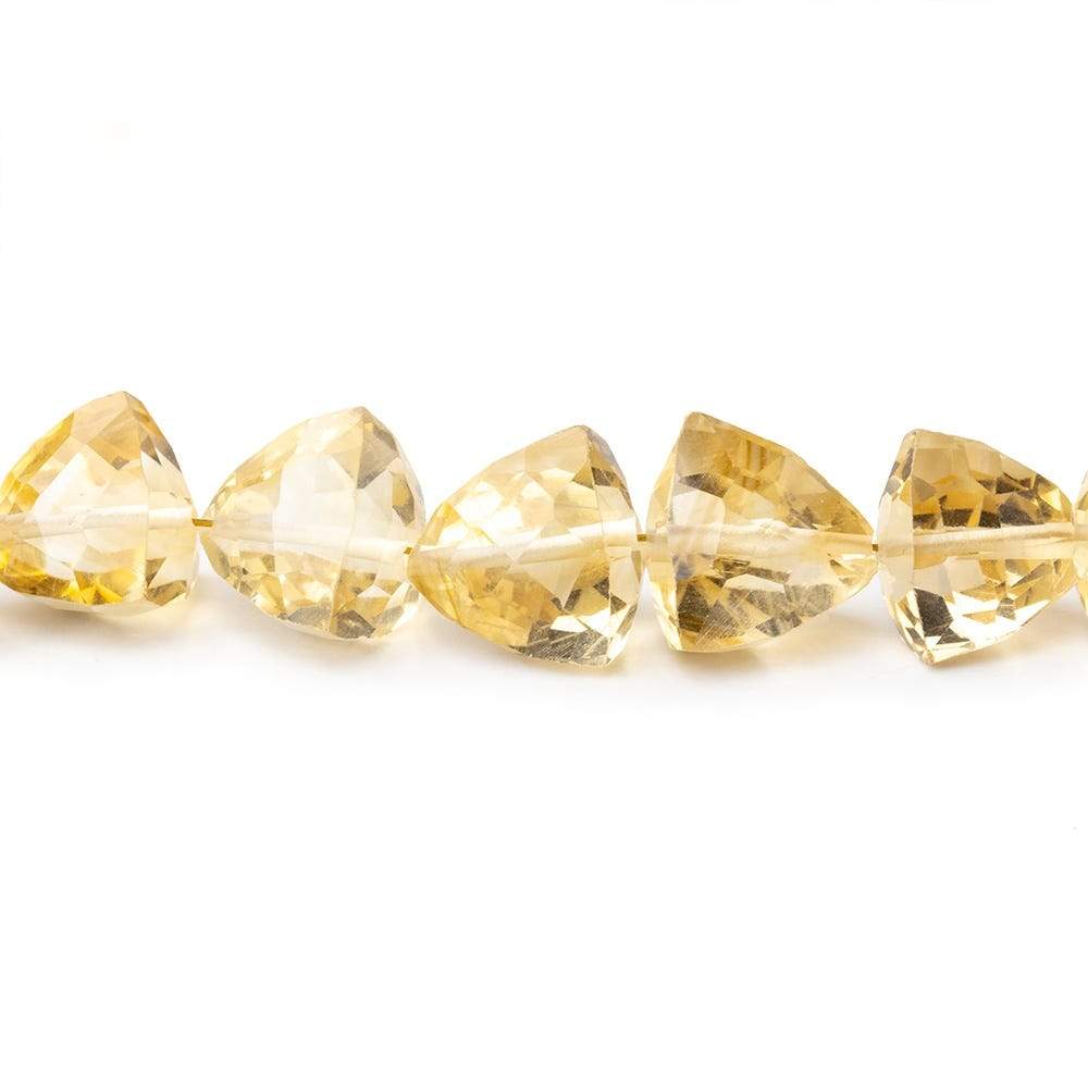6-10mm Citrine Faceted Trillion Beads 16 inch 57 pieces - Beadsofcambay.com