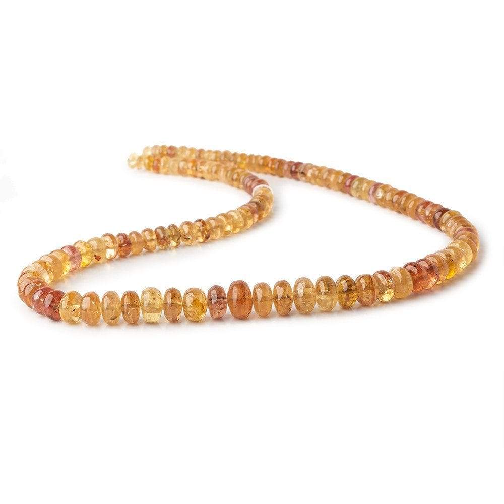 6-10mm Imperial & Precious Topaz plain rondelles 20 inch 112 beads AA - Beadsofcambay.com