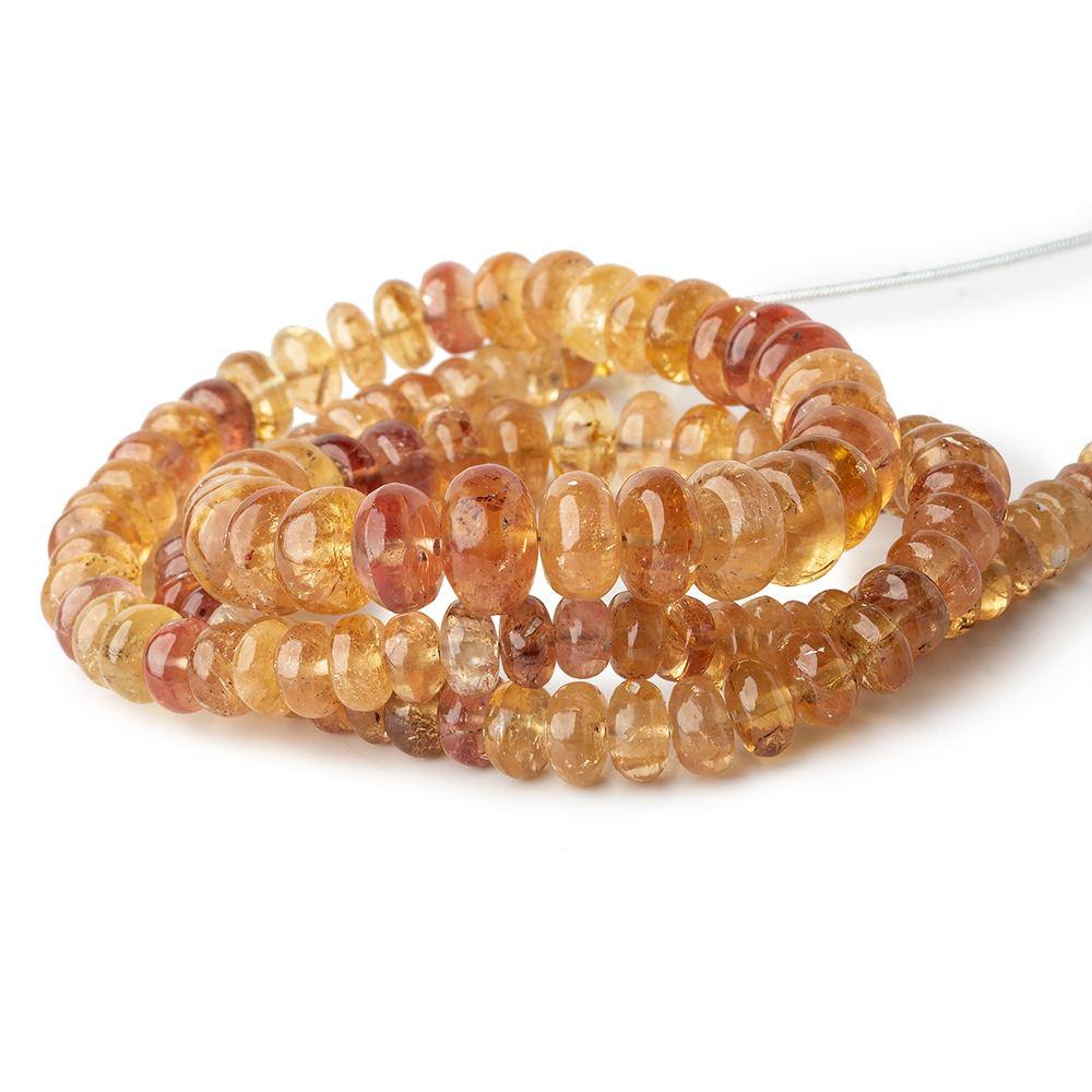 6-10mm Imperial & Precious Topaz plain rondelles 20 inch 112 beads AA - Beadsofcambay.com