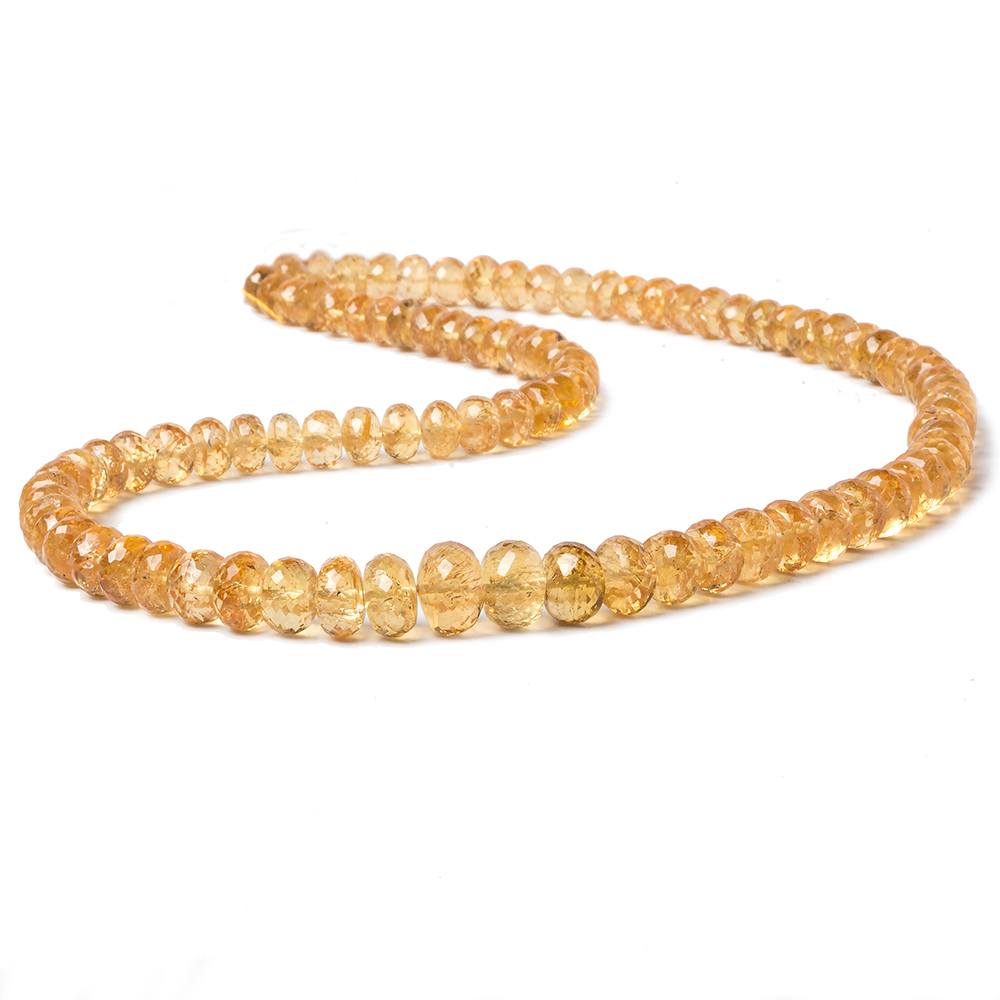 6-10mm Imperial Topaz Faceted Rondelle Beads 16 inch 92 pieces - Beadsofcambay.com
