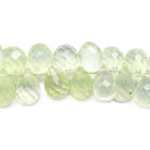 6-10mm Prehnite Tear Drop Briolette Beads 8 inch 83 pieces - Beadsofcambay.com