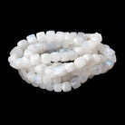 6-10mm Rainbow Moonstone Faceted Cube Beads 16 inch 48 pieces - Beadsofcambay.com