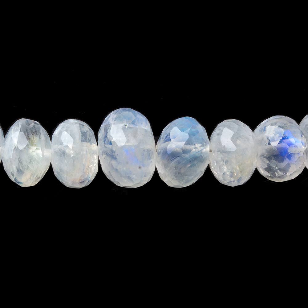 6-10mm Rainbow Moonstone Faceted Rondelle Beads 16 inches 81 beads - Beadsofcambay.com