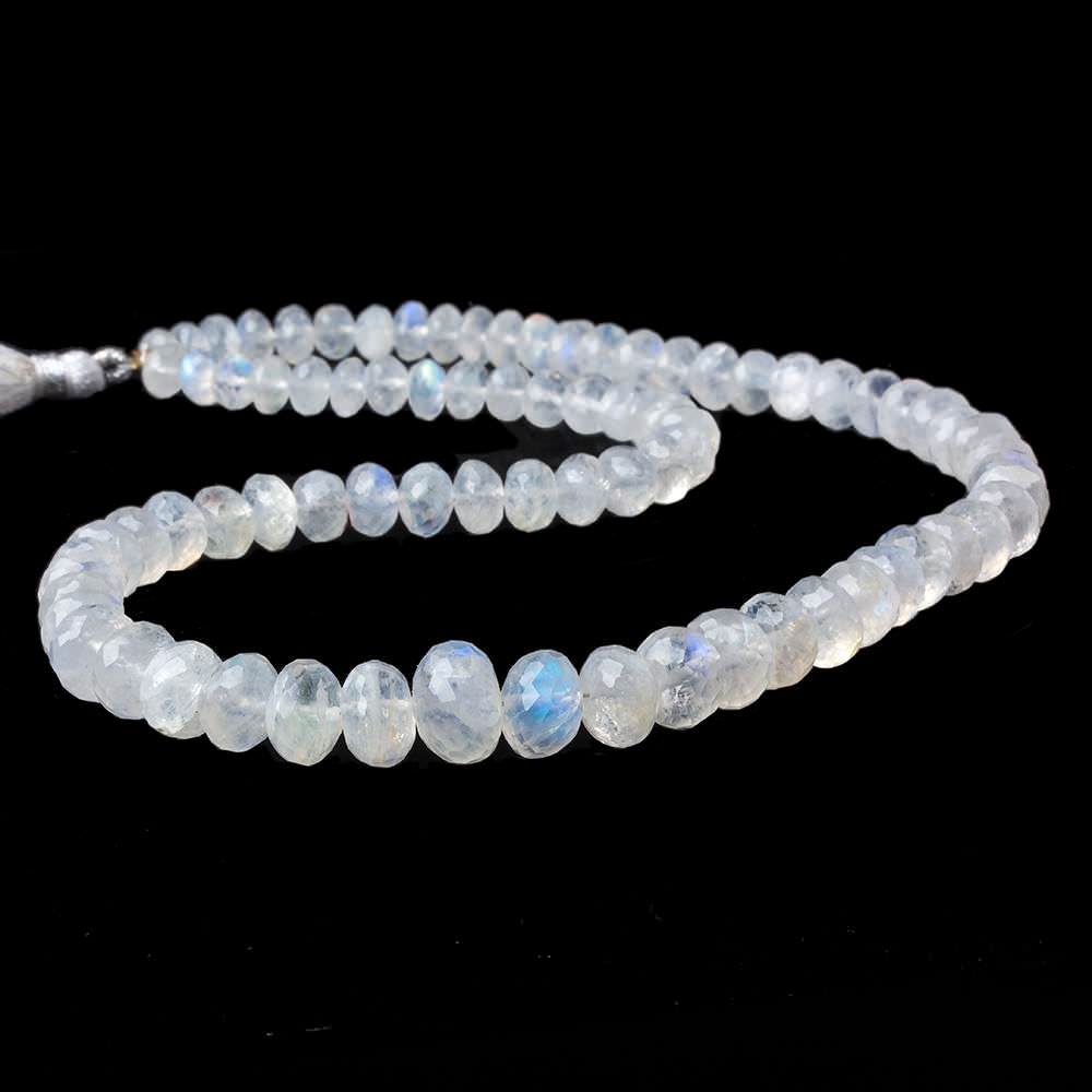 6-10mm Rainbow Moonstone Faceted Rondelle Beads 16 inches 81 beads - Beadsofcambay.com