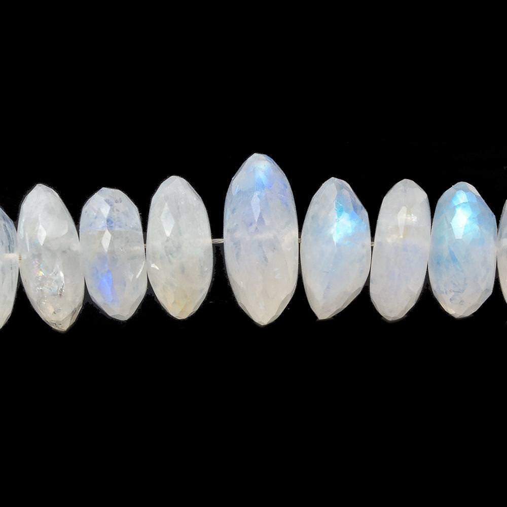 6-10mm Rainbow Moonstone German Faceted Rondelle Beads 16 inch 114 pcs AA - Beadsofcambay.com