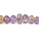 6-11mm Ametrine Faceted Rondelle Beads 16 inch 89 pieces - Beadsofcambay.com