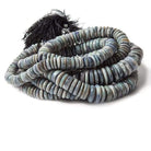 6-11mm Blue Gray Australian Opal Heshi Beads 20 inch 225 pieces A - Beadsofcambay.com