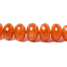 6-11mm Carnelian Faceted Rondelle Beads 15.5 inch 71 pieces - Beadsofcambay.com