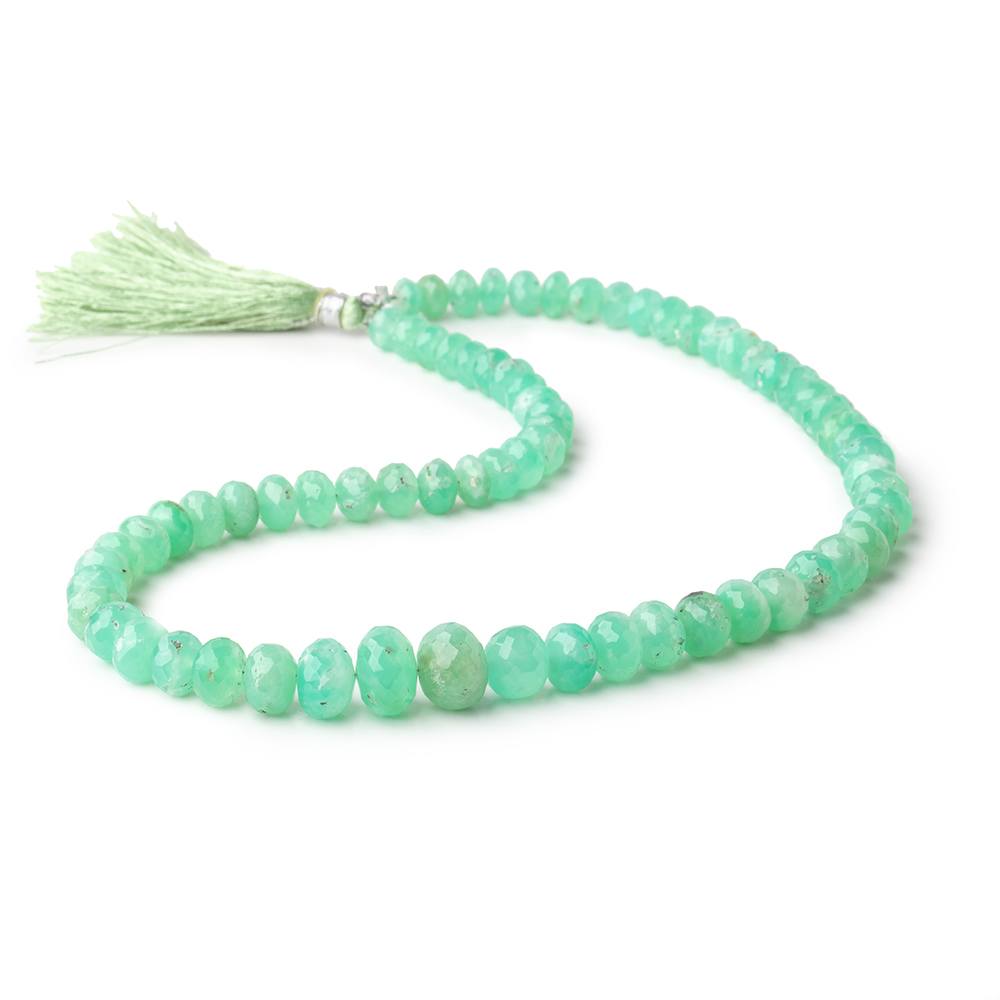 6-11mm Chrysoprase Faceted Rondelle Beads 14 inch 70 pieces AA - Beadsofcambay.com