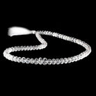 6-11mm Crystal Quartz Faceted Rondelle Beads 17 inch 84 pieces - Beadsofcambay.com