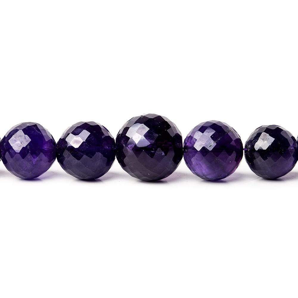 6 - 11mm Dark Amethyst Faceted Round Beads 15.5 inch 56 pieces - Beadsofcambay.com