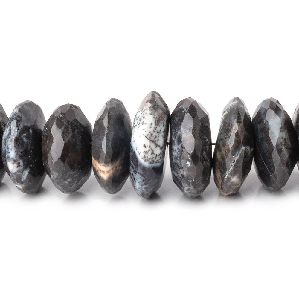 6-11mm Dendritic Opal German Faceted Rondelles 16 inch 100 Beads AA - Beadsofcambay.com