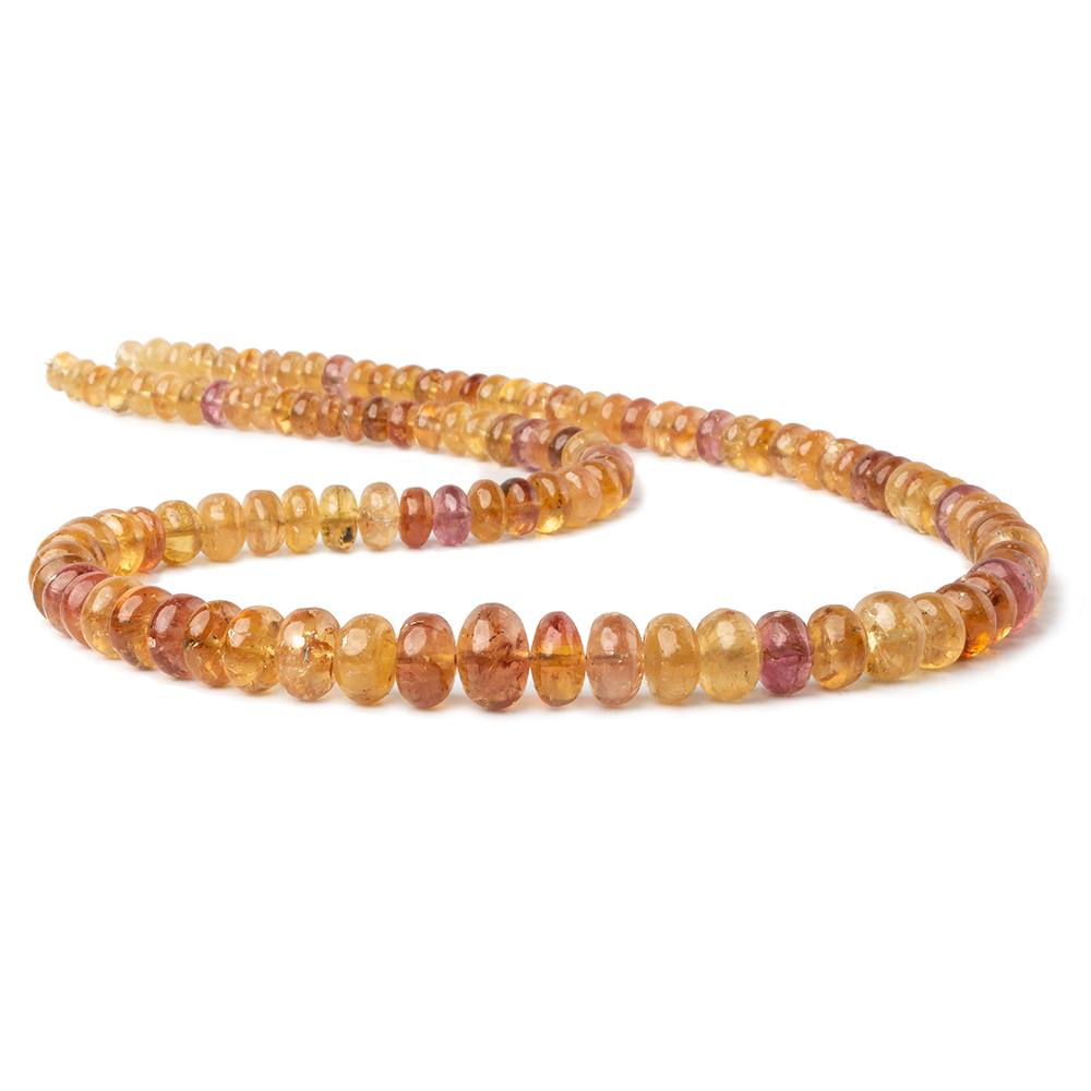 6-11mm Imperial & Precious Topaz plain rondelle beads 20 inch 113 pieces AA - Beadsofcambay.com