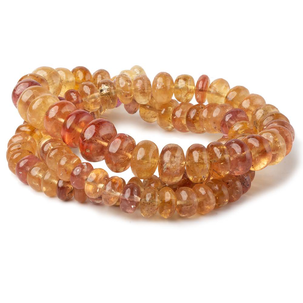 6-11mm Imperial & Precious Topaz plain rondelle beads 20 inch 113 pieces AA - Beadsofcambay.com