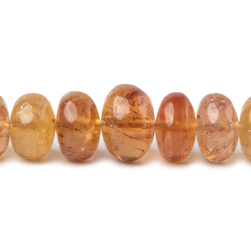 6-11mm Imperial & Precious Topaz plain rondelle beads 20 inch 113 pieces AA - Beadsofcambay.com