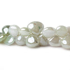 6-11mm Mystic Prehnite Plain Heart Beads 7.5 inch 50 pieces - Beadsofcambay.com