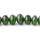 6-11mm Nephrite Jade Plain Rondelle Beads 18 inch 82 pieces - Beadsofcambay.com