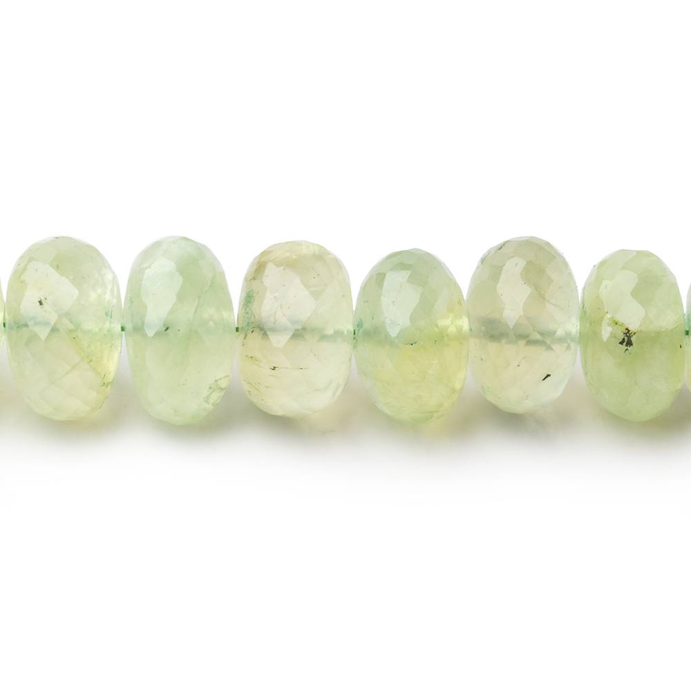 6-11mm Prehnite Faceted Rondelle Beads 17 inch 78 pieces - Beadsofcambay.com