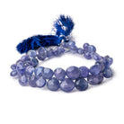 6-11mm Tanzanite Faceted Heart Beads 9 inch 58 pieces - Beadsofcambay.com
