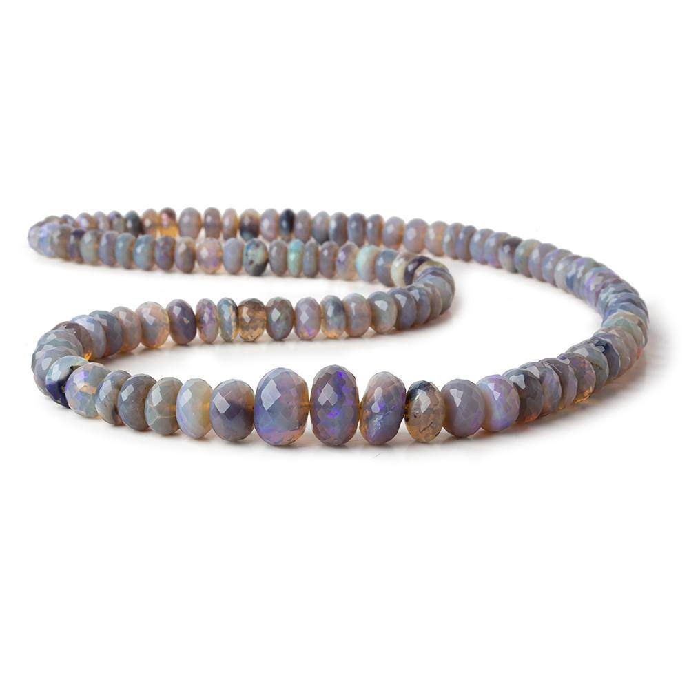 6-12mm Australian Purple Opal faceted rondelles 18 inch 108 beads AAA - Beadsofcambay.com