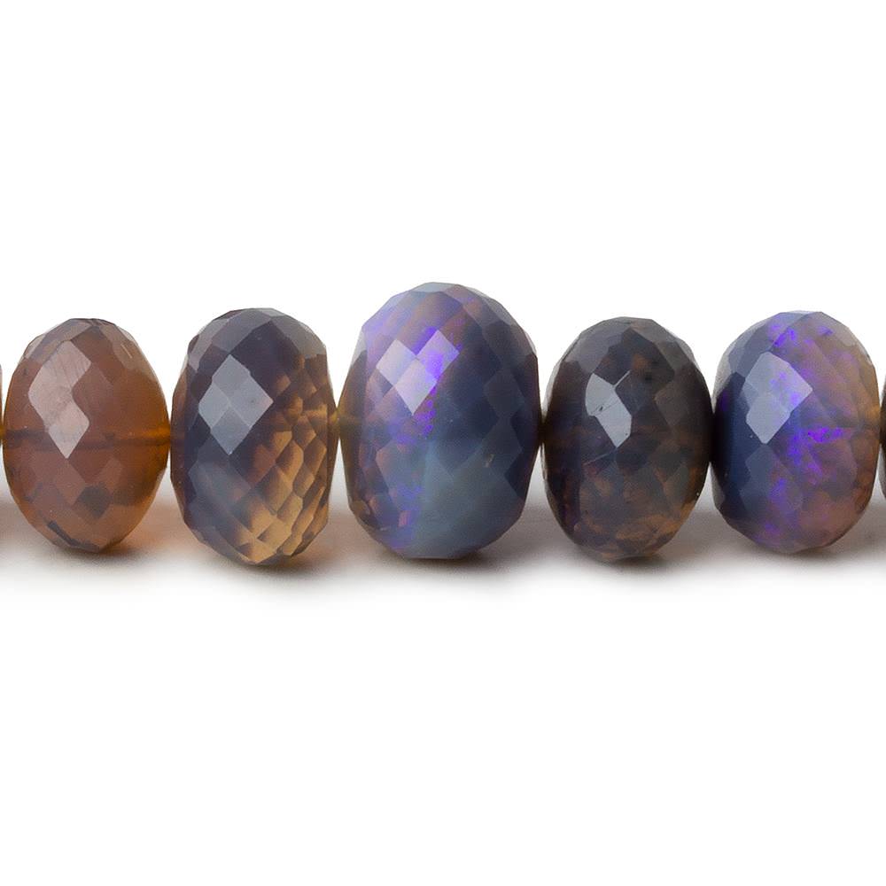 6-12mm Australian Purple Opal faceted rondelles 18 inch 108 beads AAA - Beadsofcambay.com