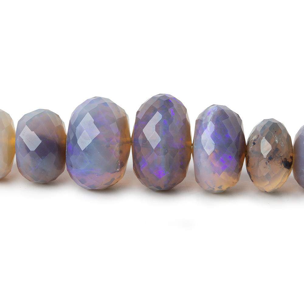 6-12mm Australian Purple Opal faceted rondelles 18 inch 108 beads AAA - Beadsofcambay.com